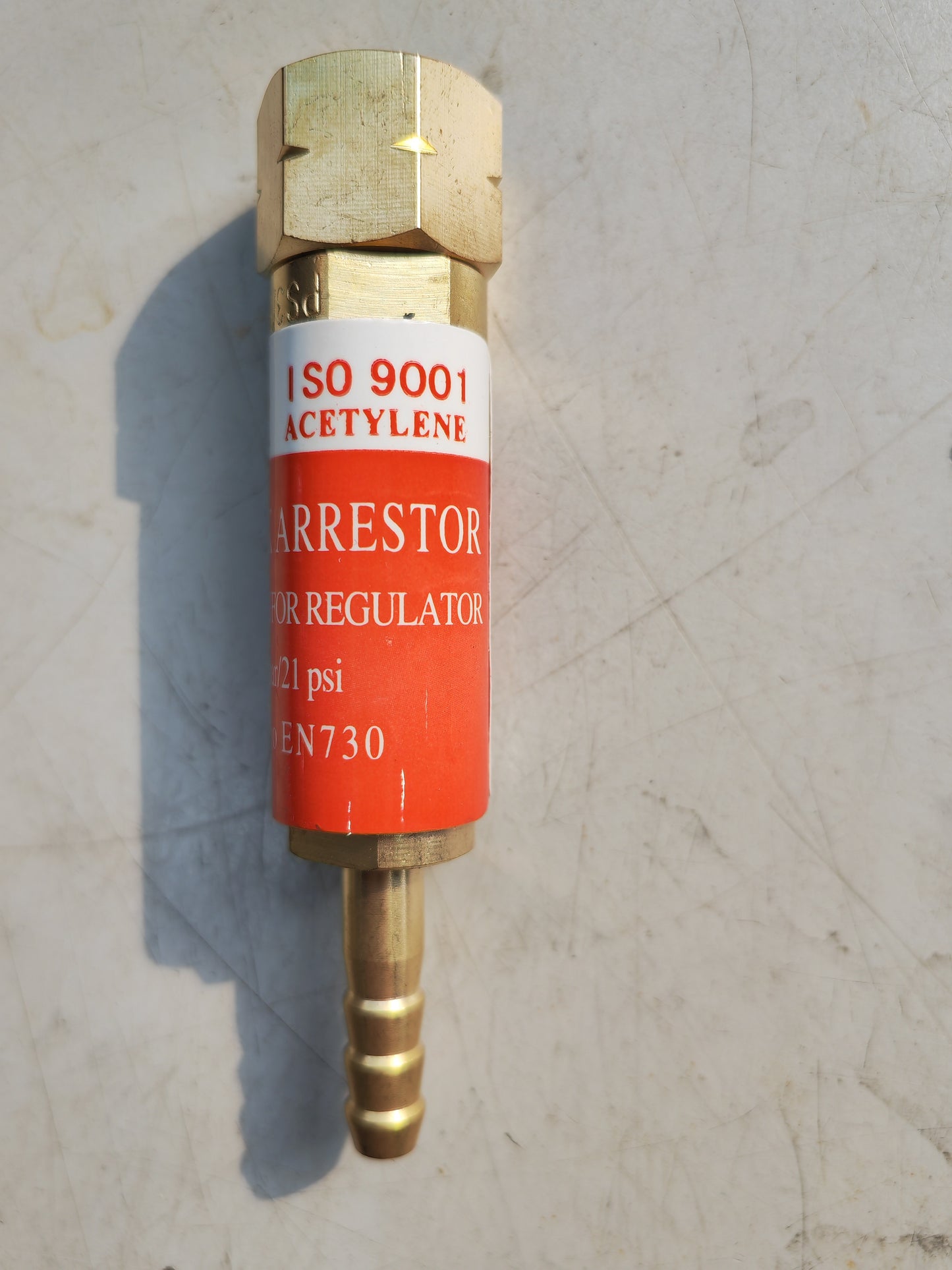 FLASH BACK ARRESTOR FOR REGULATOR (AXETYLENE) WITH PSB APPROVE