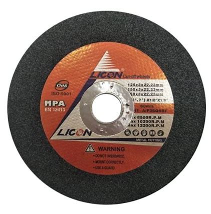 GRINDING DISC 6"" X 6MM X 22MM C/S, LICON
(25PCS/BOX) / (100PCS/CTN)