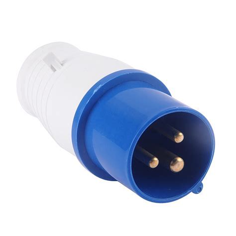 INDUSTRIAL 3PIN PLUG 16A 220V (MALE) BLUE