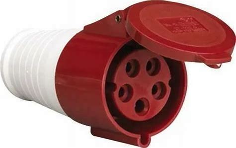 INDUSTRIAL 5PIN SOCKET 32A 380V (FEMALE) RED