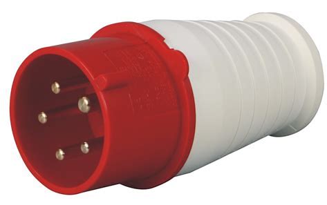 INDUSTRIAL 5PIN PLUG 32A 380V (MALE) RED