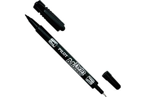 PEN MARKER - PILOT TWIN MARKER (BLACK) 10PC/BOX