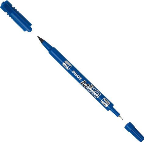 PEN MARKER - PILOT TWIN MARKER (BLUE) 10PC/BOX