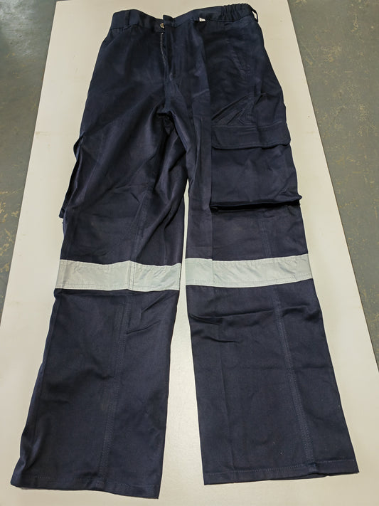 Pants Cotton Navy BlueSize: 3XL