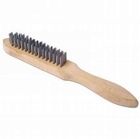 HAND BRUSH SS - #5 ANACA SS WOOD HANDLE TOOL BRUSH