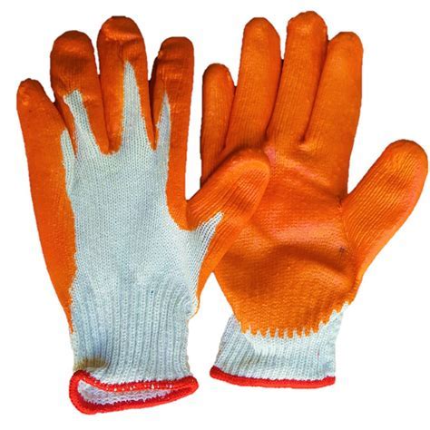 GLOVE - RUBBER COATED GLOVE (ORANGE)