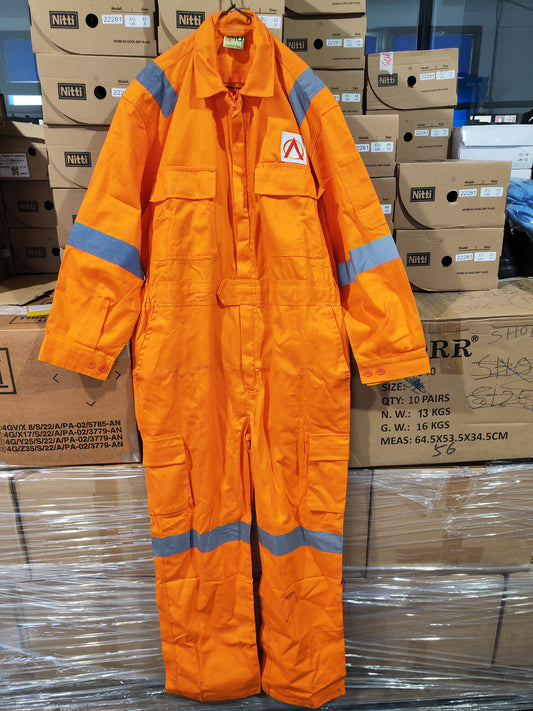 Coverall Cotton Orange (Addcel Logo) Size: XL